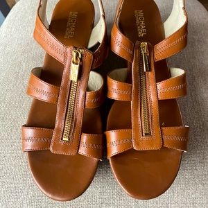 Size 9 Michael Kors wedge platform sandals